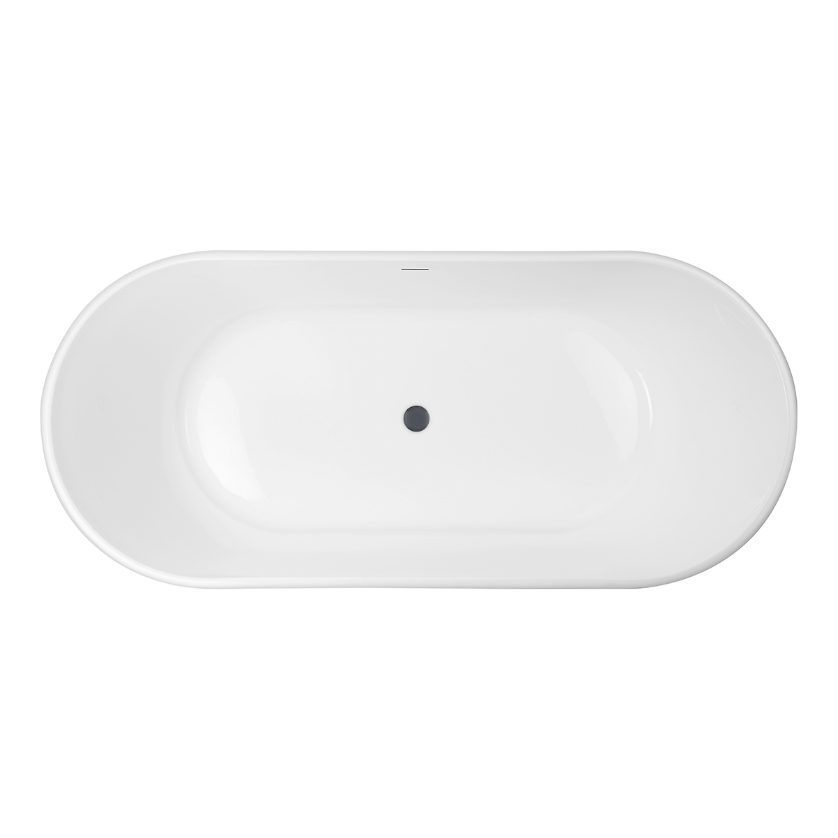 Set vasca da bagno freestanding Oltens Inga 12007000, copertura piletta Oltens 09002400