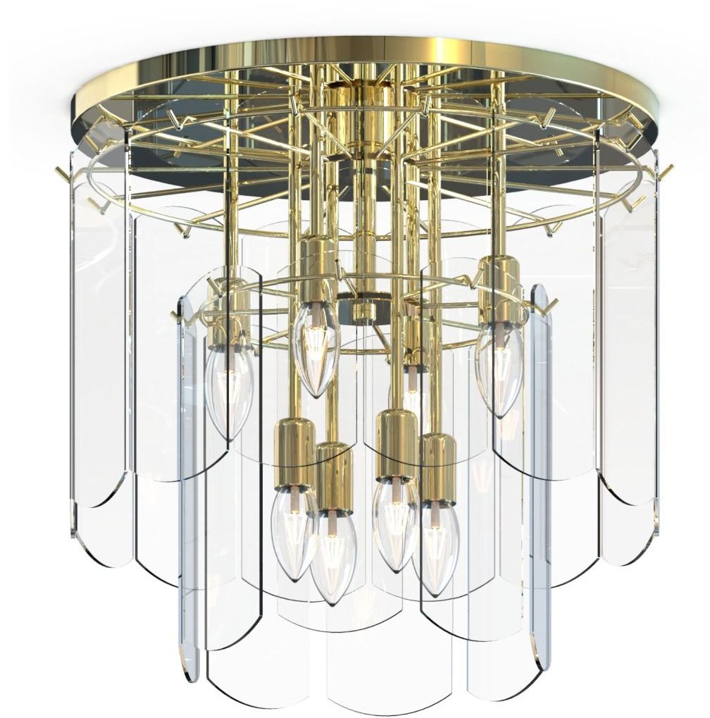 Zuma Line Nira lampada da soffitto x40 W trasparente-oro MX3523-8M-EGN