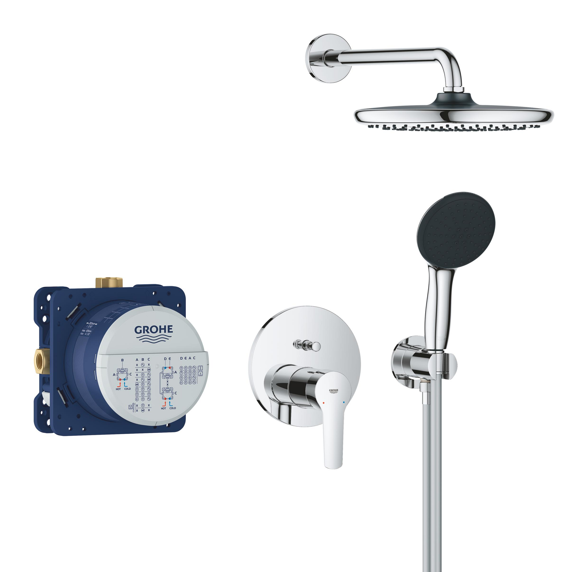 Grohe Start set doccia da incasso con soffione cromo 25292000