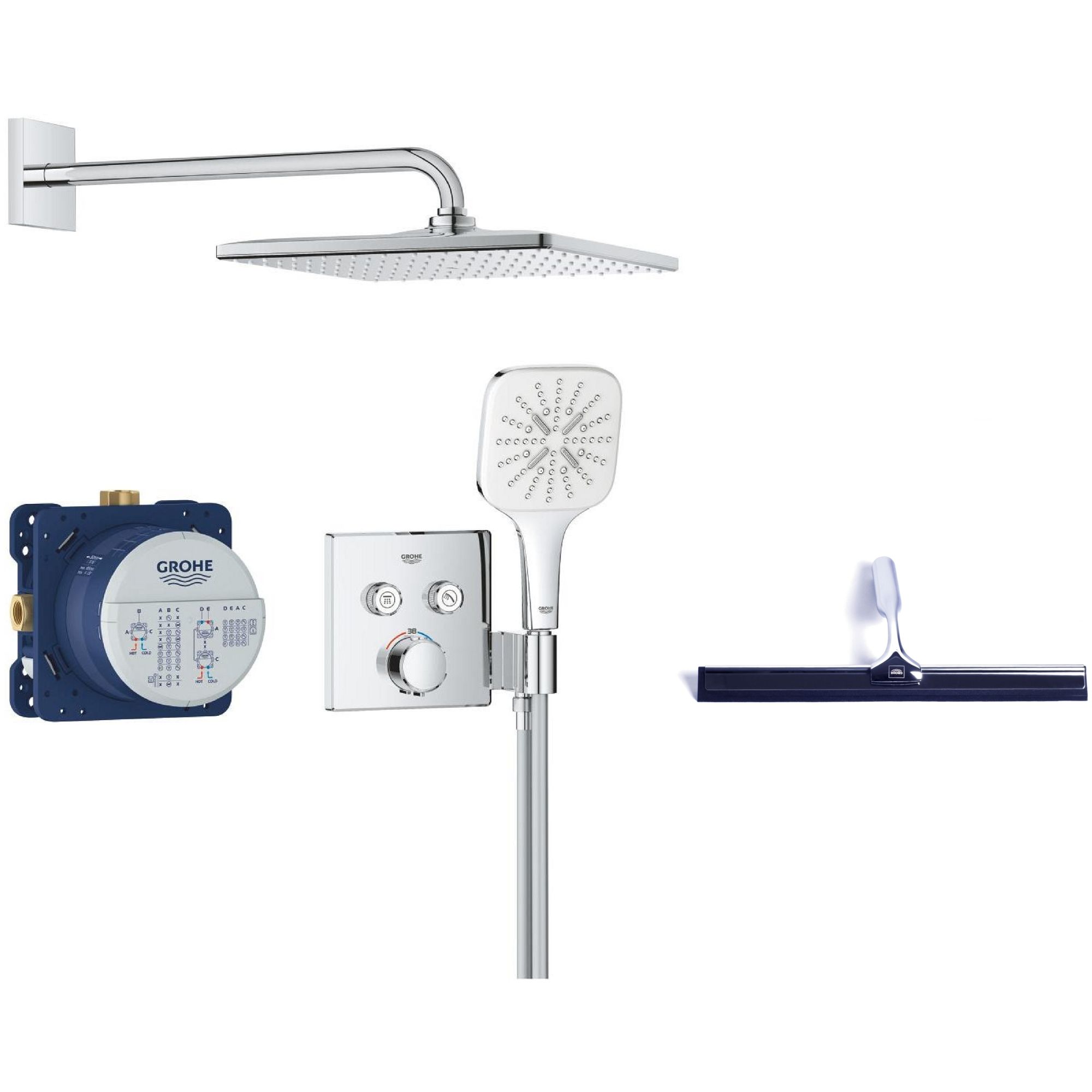 Set set doccia Grohe Precision Smartcontrol 34876000, tira acqua Grohe 4067393055617