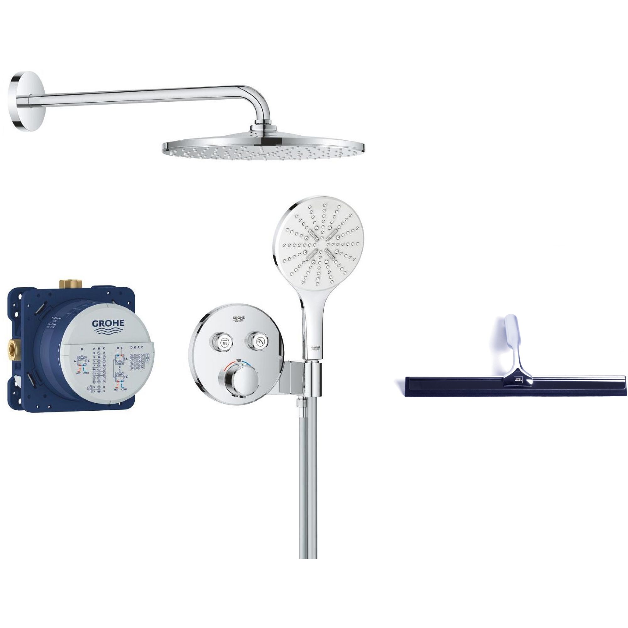 Set set doccia Grohe Precision Smartcontrol 34877000, tira acqua Grohe 4067393055617