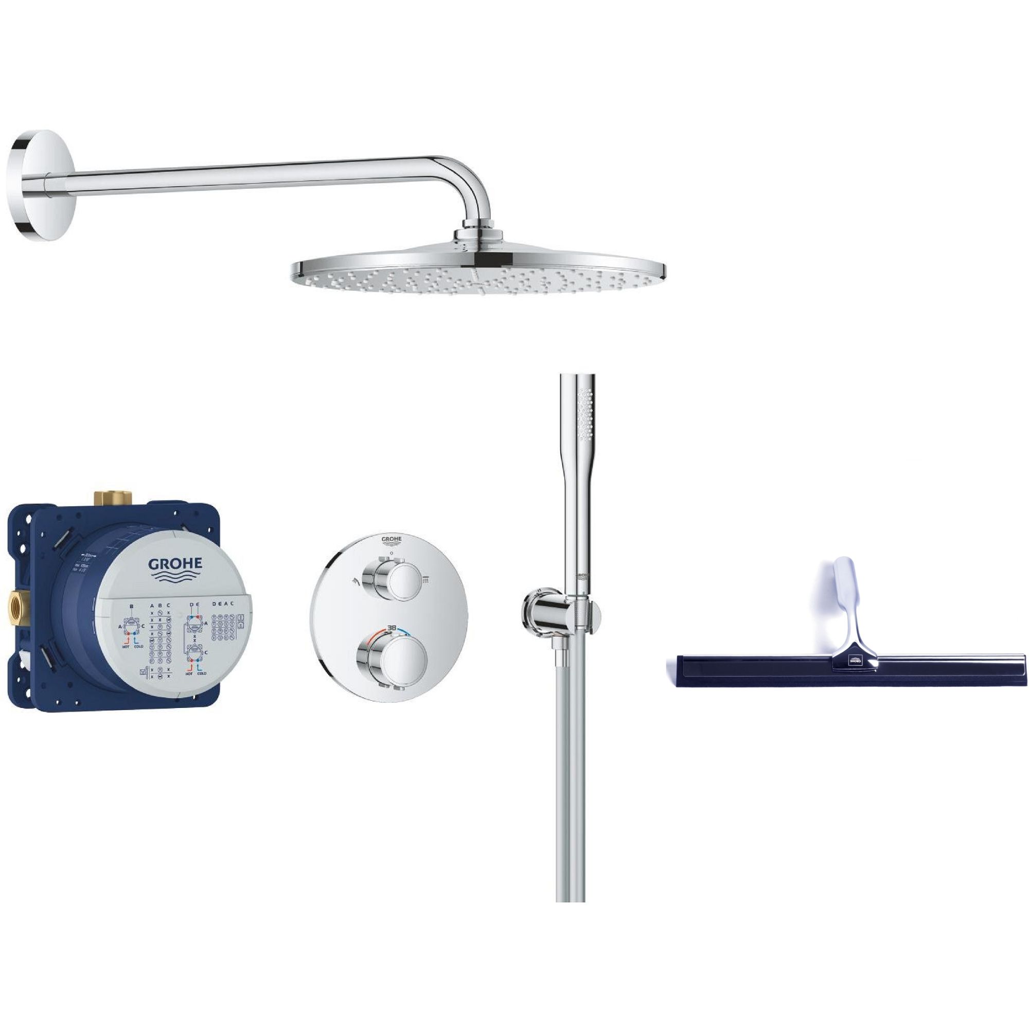 Set set doccia Grohe Vitalio Start 34880000, tira acqua Grohe 4067393055617