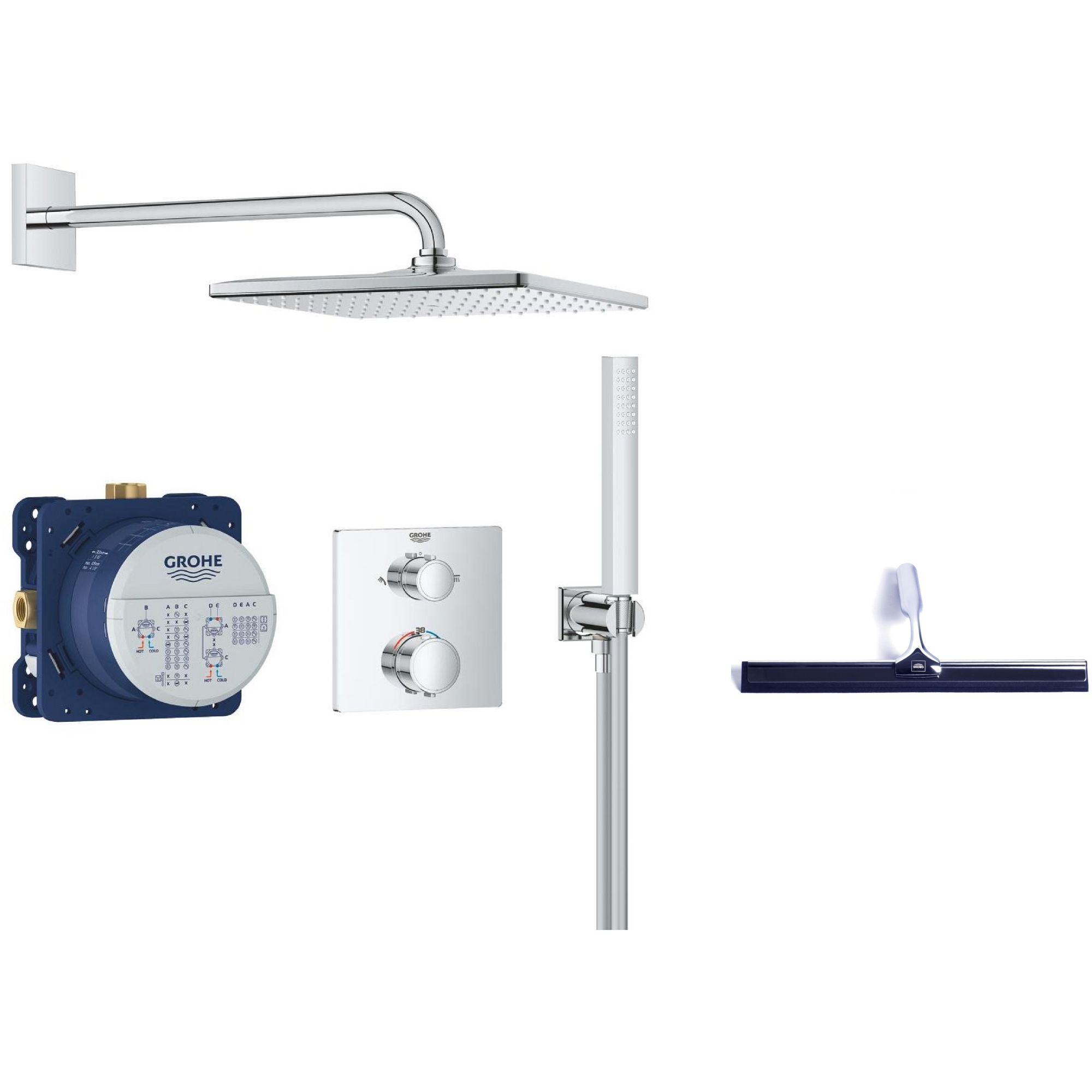 Set set doccia Grohe Vitalio Start 34881000, tira acqua Grohe 4067393055617