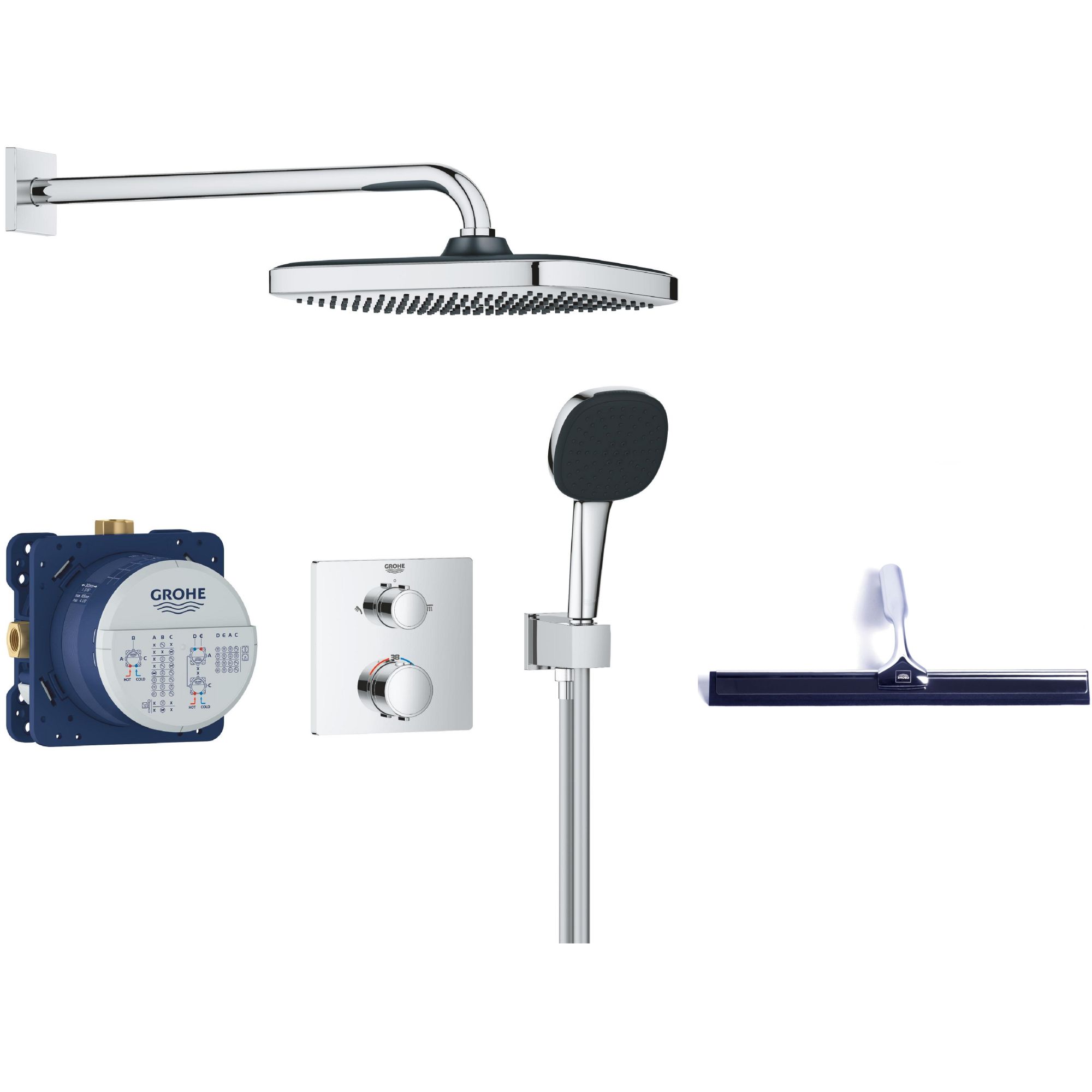 Set set doccia Grohe Vitalio Comfort 34882000, tira acqua Grohe 4067393055617