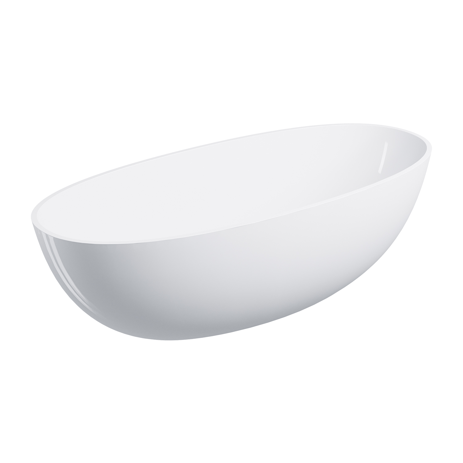 Omnires Shell M+ vasca da bagno freestanding 175x78 cm ovale bianco SHELL175WWBP