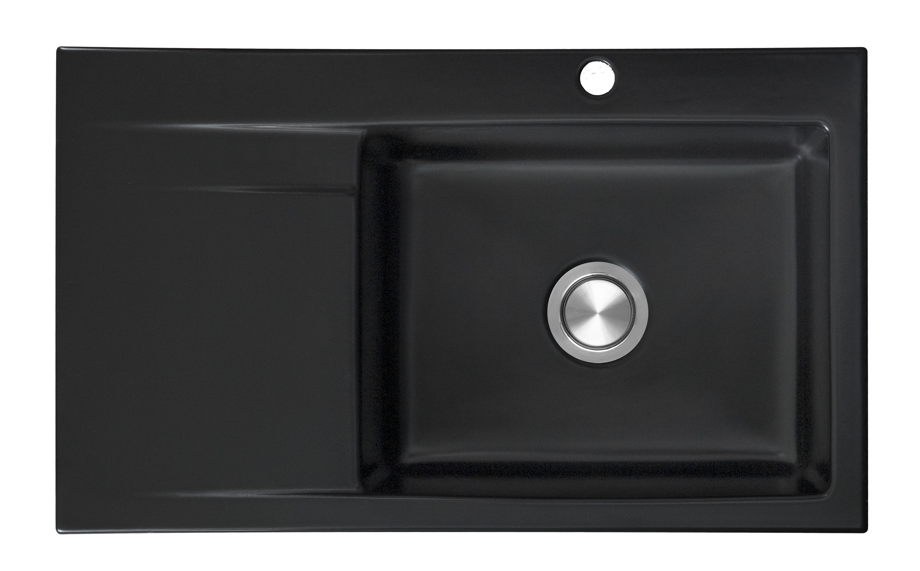 Berg Grazia lavello in ceramica 86x51 cm nero BRZ19C11P