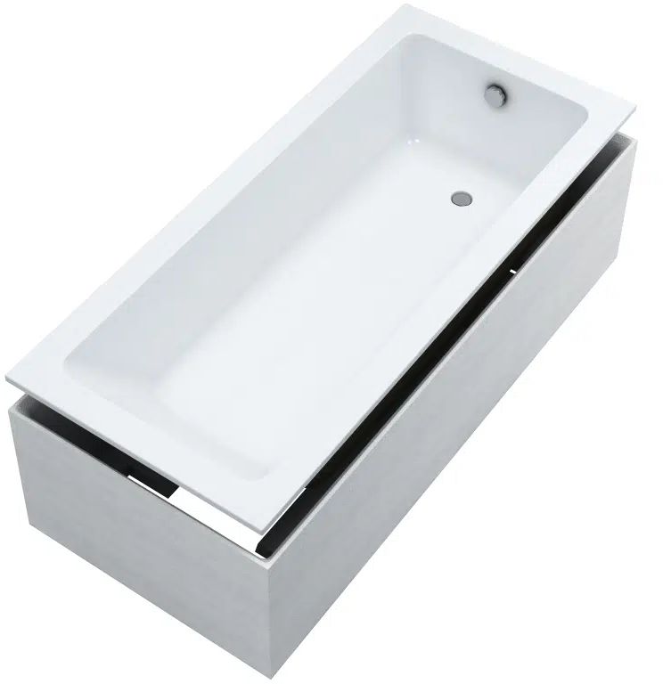 Schedline Fair Set vasca da bagno rettangolare 160x75 cm bianco 3WSP.FS1P-16075