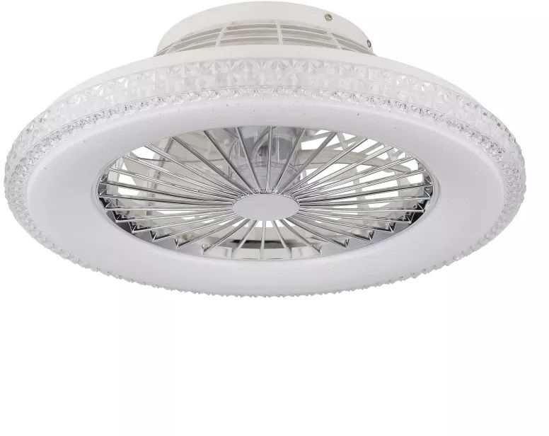Globo Lighting Corusso lampada ventilatore da soffitto 1x40 W bianco-cromo 03654