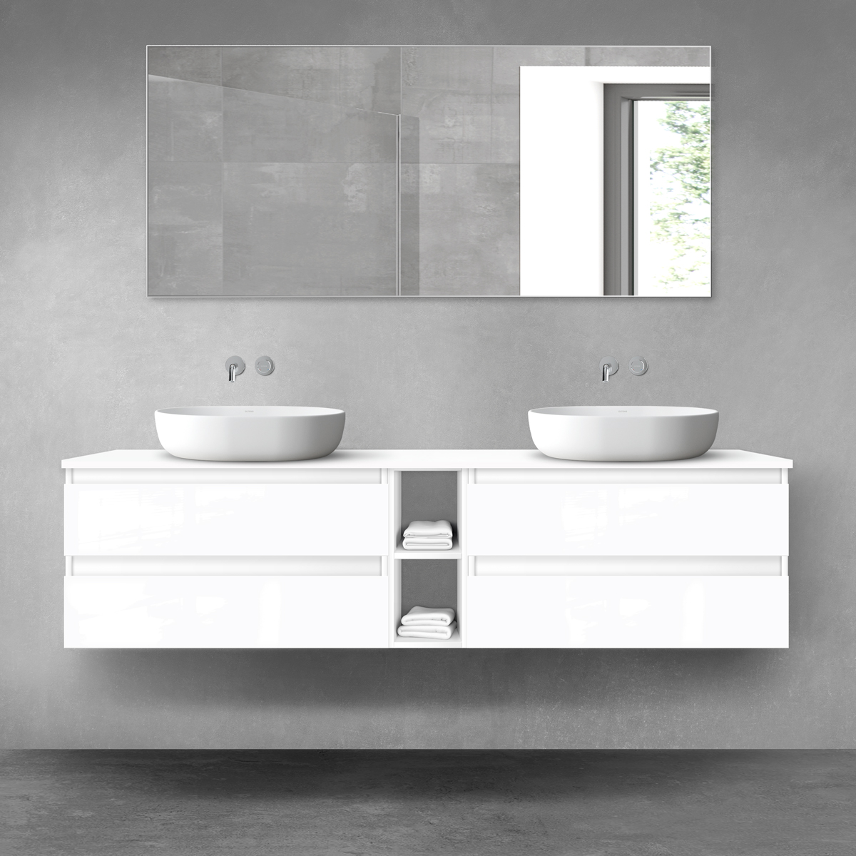 Set armadietto Oltens Vernal 60003000, piano sopra armadietto Oltens Vernal 63009000, 60021000