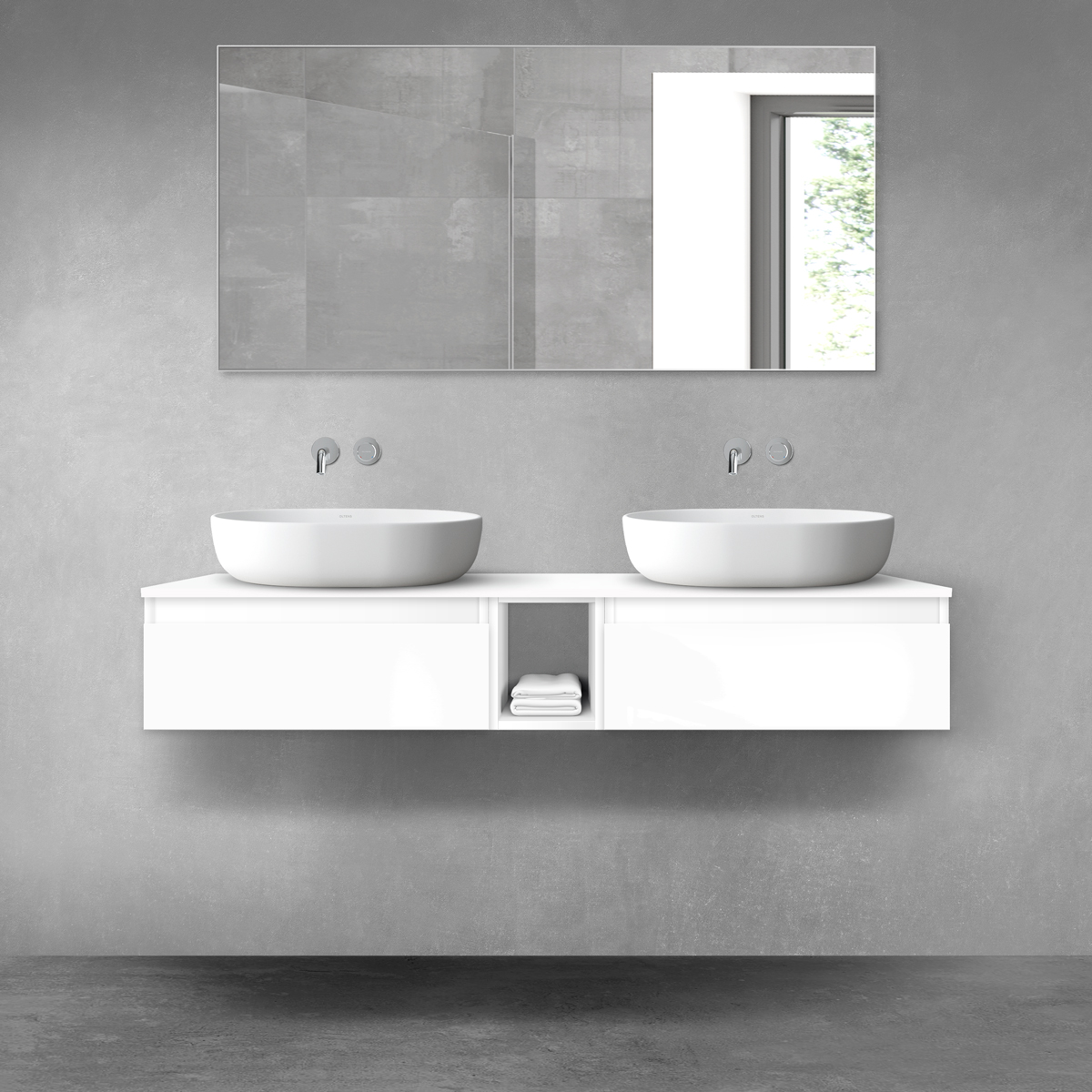 Set armadietto Oltens Vernal 60009000, piano sopra armadietto Oltens Vernal 63011000, 60020000