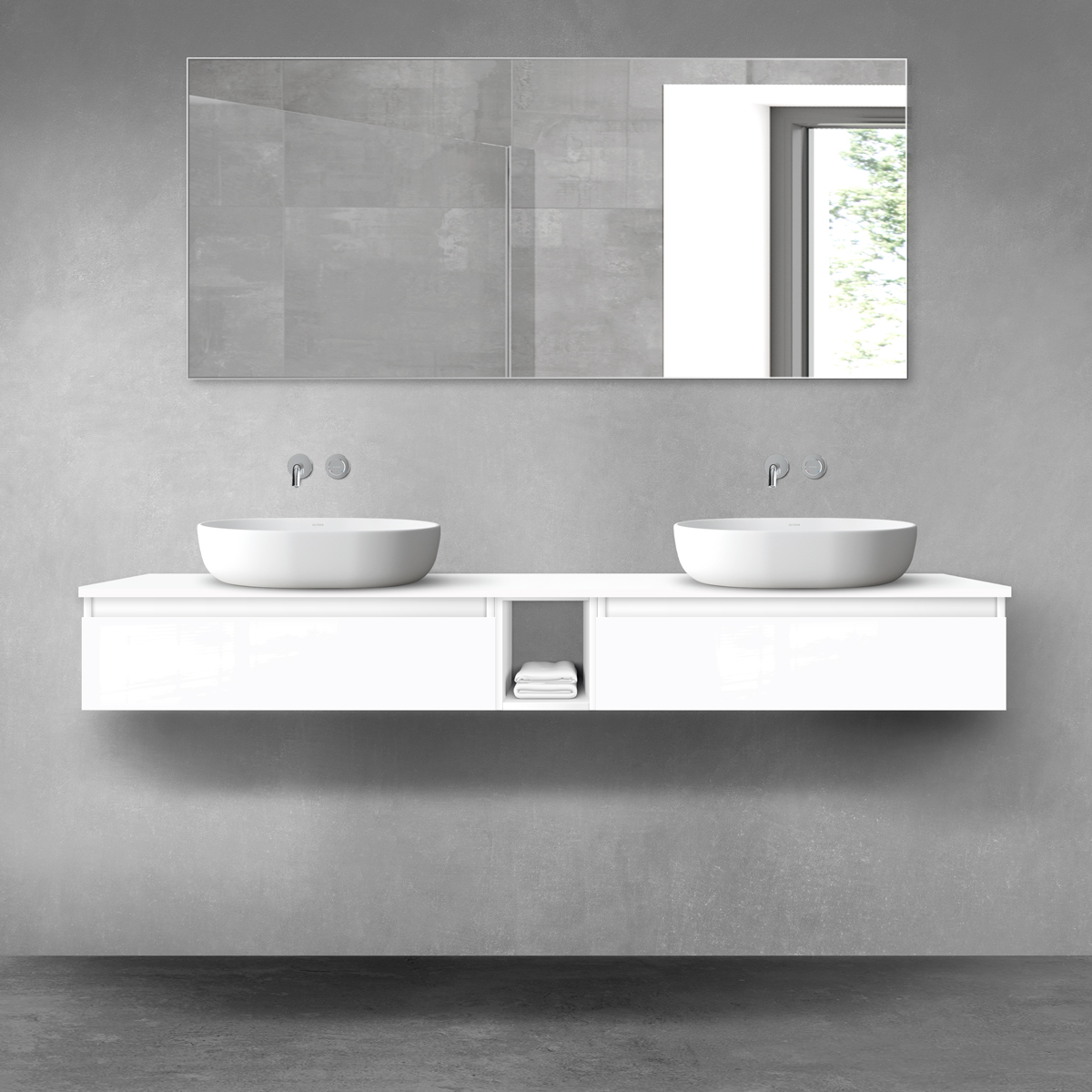 Set armadietto Oltens Vernal 60010000, piano sopra armadietto Oltens Vernal 63009000, 60020000