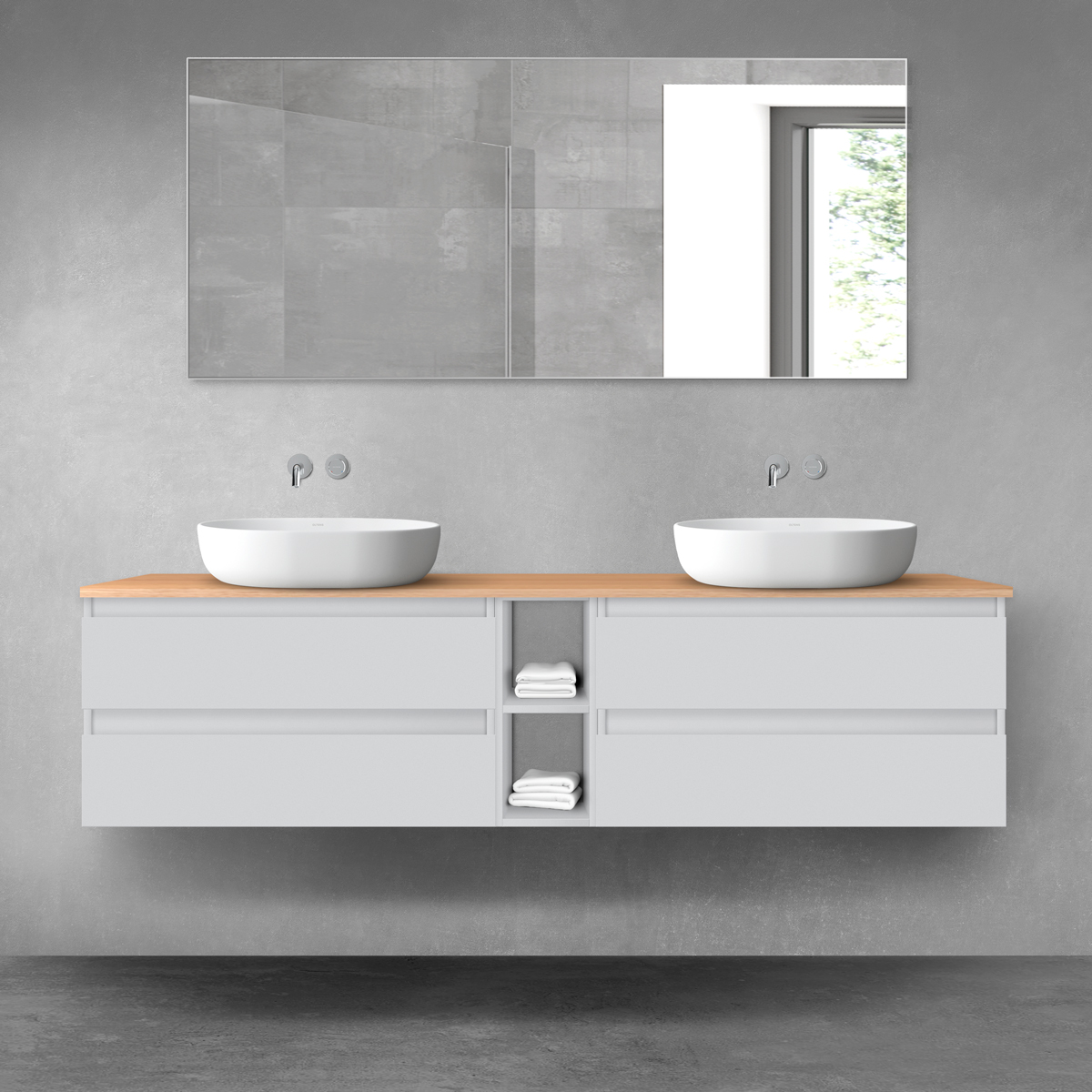 Set armadietto Oltens Vernal 60001700, piano sopra armadietto Oltens Vernal 63009060, 60021700