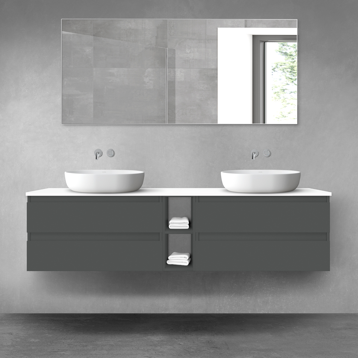 Set armadietto Oltens Vernal 60001400, piano sopra armadietto Oltens Vernal 63009000, 60021400