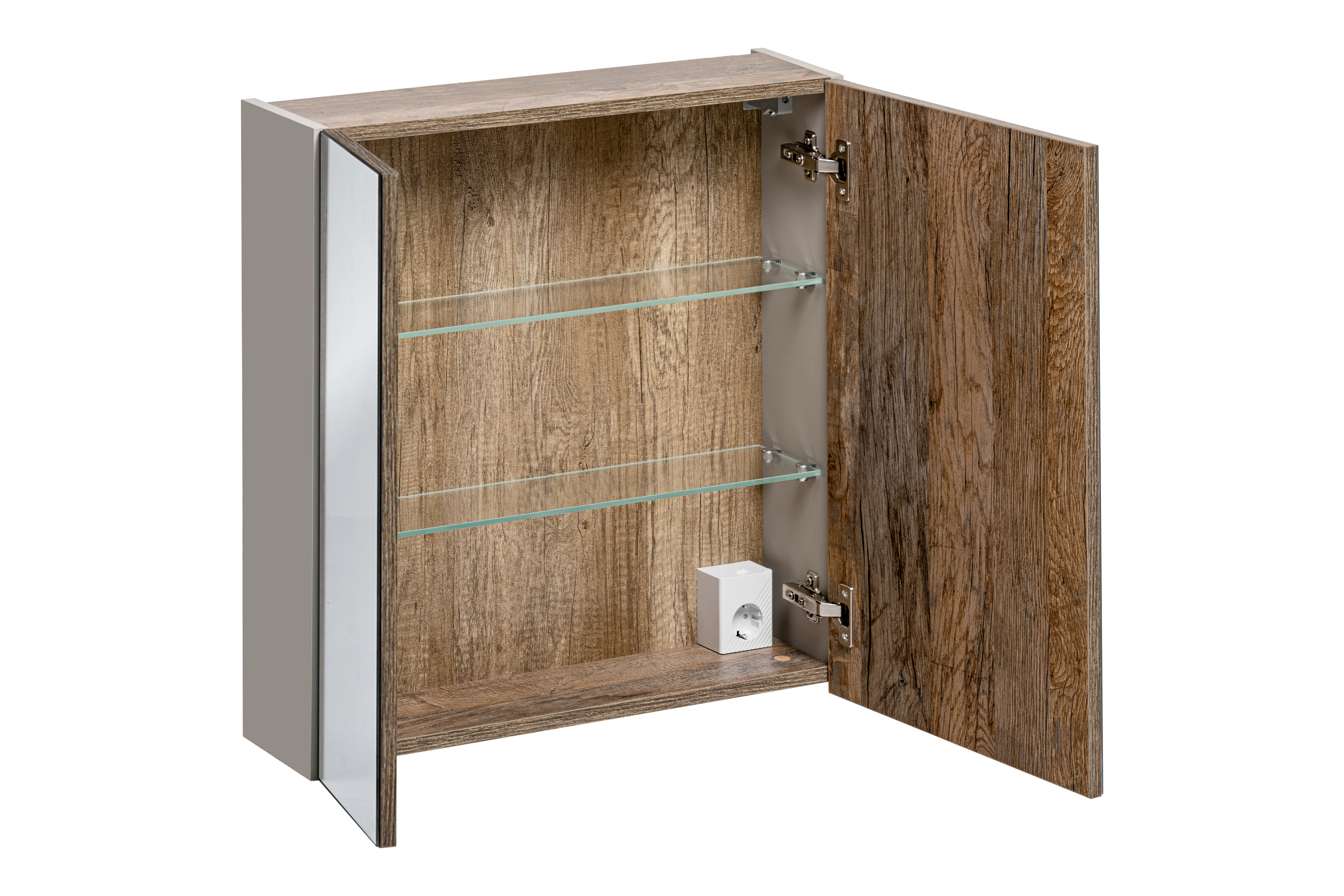 Comad Santa Fe Taupe armadietto 60x17x65 cm con specchio grigio SANTA FE TAUPE 84-60-A-2D