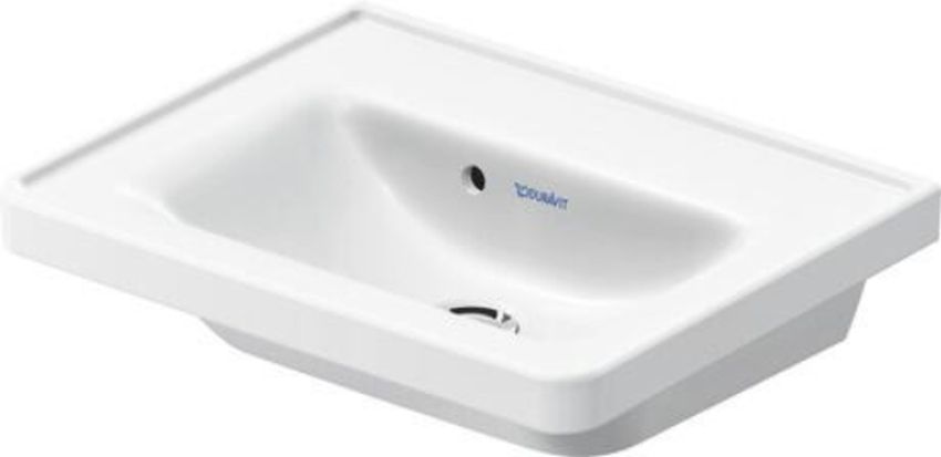 Duravit D-Neo lavabo 50x40 cm rettangolare a parete-da mobile bianco 0742500060