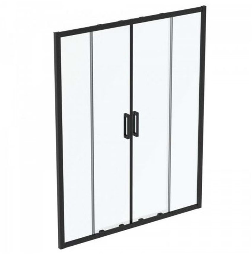 Ideal Standard Connect 2 porta doccia 160 cm a battente nero opaca/vetro trasparente K9282V3
