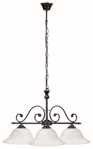Rabalux Dorothea lampada sospesa 3x60 W bianco-nero 7773