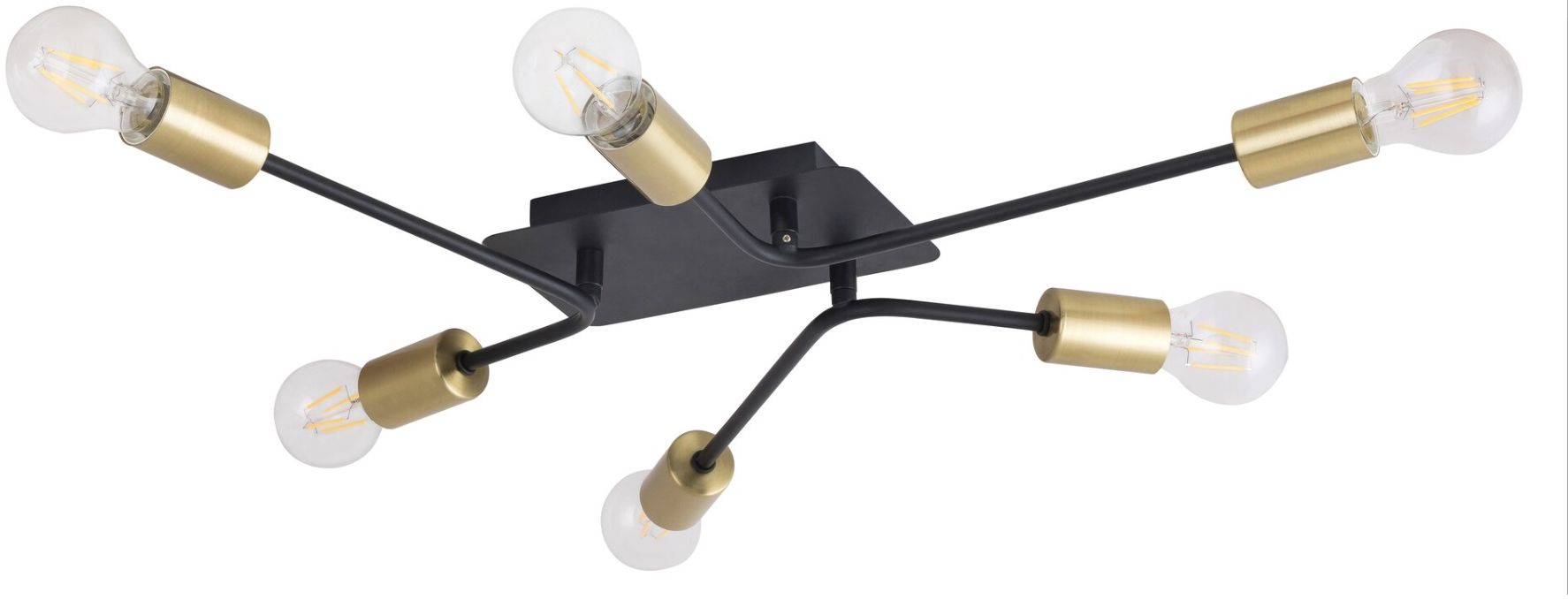 Rabalux Lanny lampada da soffitto 6x15 W nero 2103