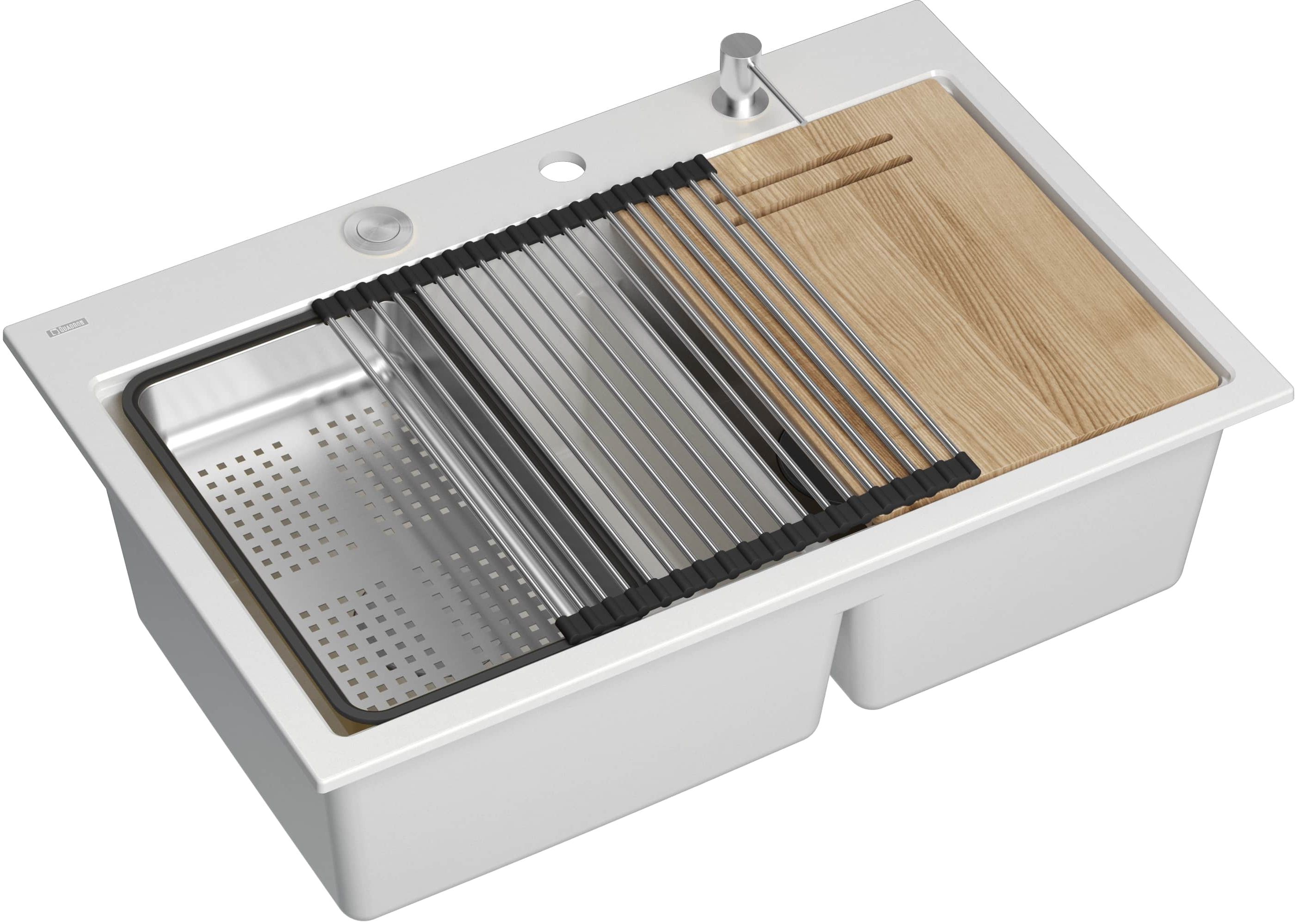 Quadron Marc 120 lavello graniteq 76x50 cm bianco HQC7650U1_BS