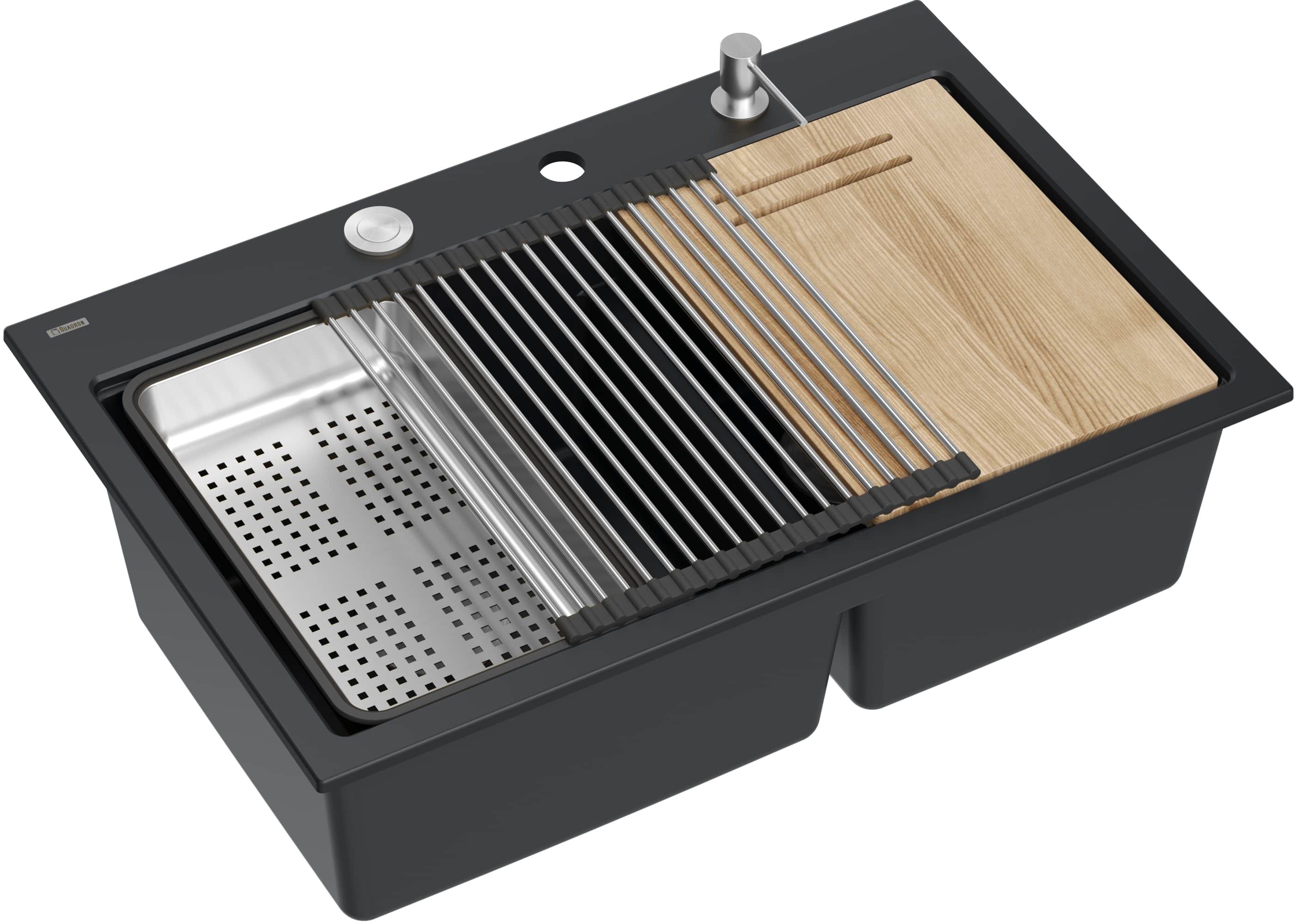 Quadron Marc 120 lavello graniteq 76x50 cm nero HQC7650U7_BS