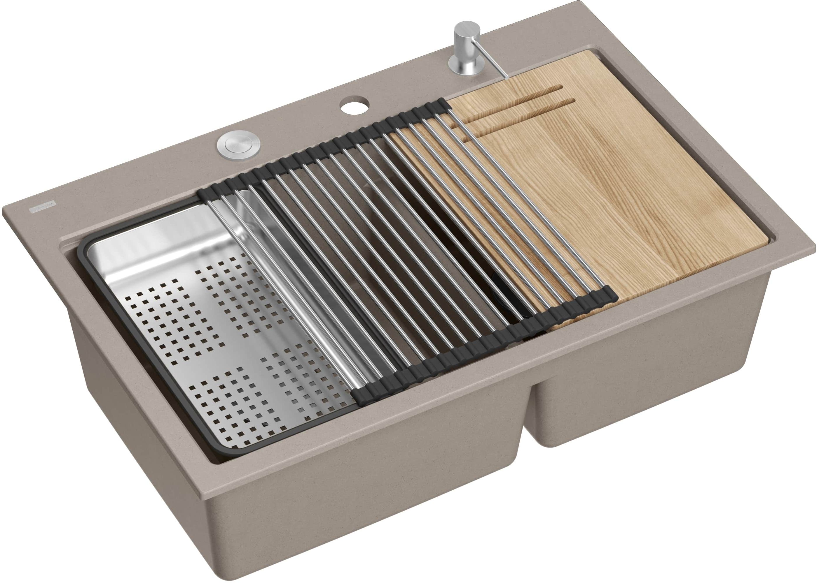 Quadron Marc 120 lavello graniteq 76x50 cm beige HQC7650U4_BS