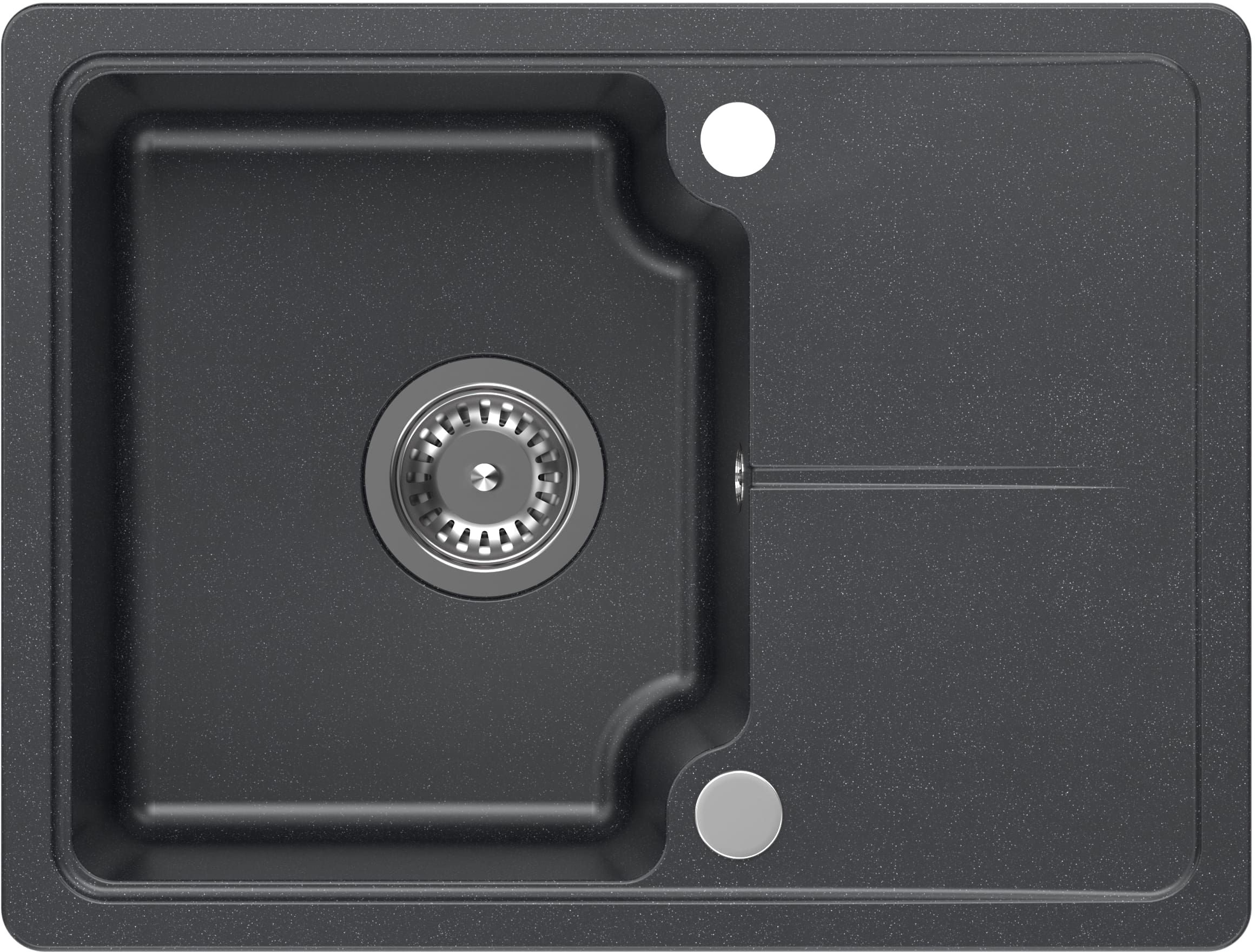 Quadron Baby Johnny lavello graniteq 58x44 cm nero HCQBJ5844CZK