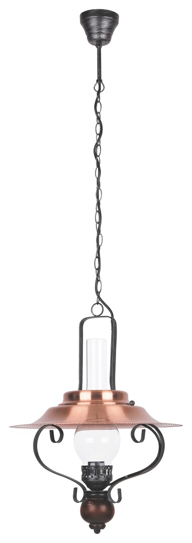 Rabalux Enna lampada sospesa 1x60 W nero-rame 7870