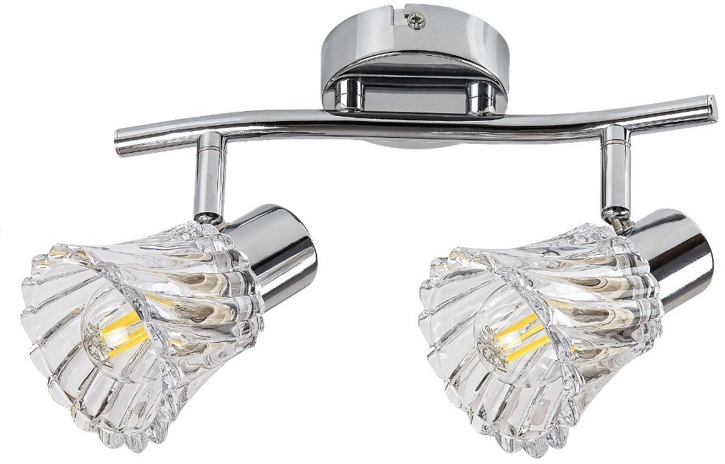 Rabalux Hestia lampada da soffitto 2x40 W cromo-trasparente 5300