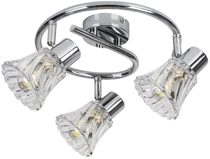 Rabalux Hestia lampada da soffitto 3x40 W cromo-trasparente 5301