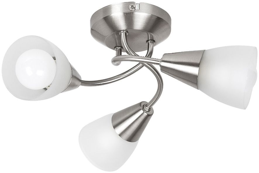 Rabalux Connor lampada da soffitto 3x40 W cromo-satinato-vetro opalino 5690