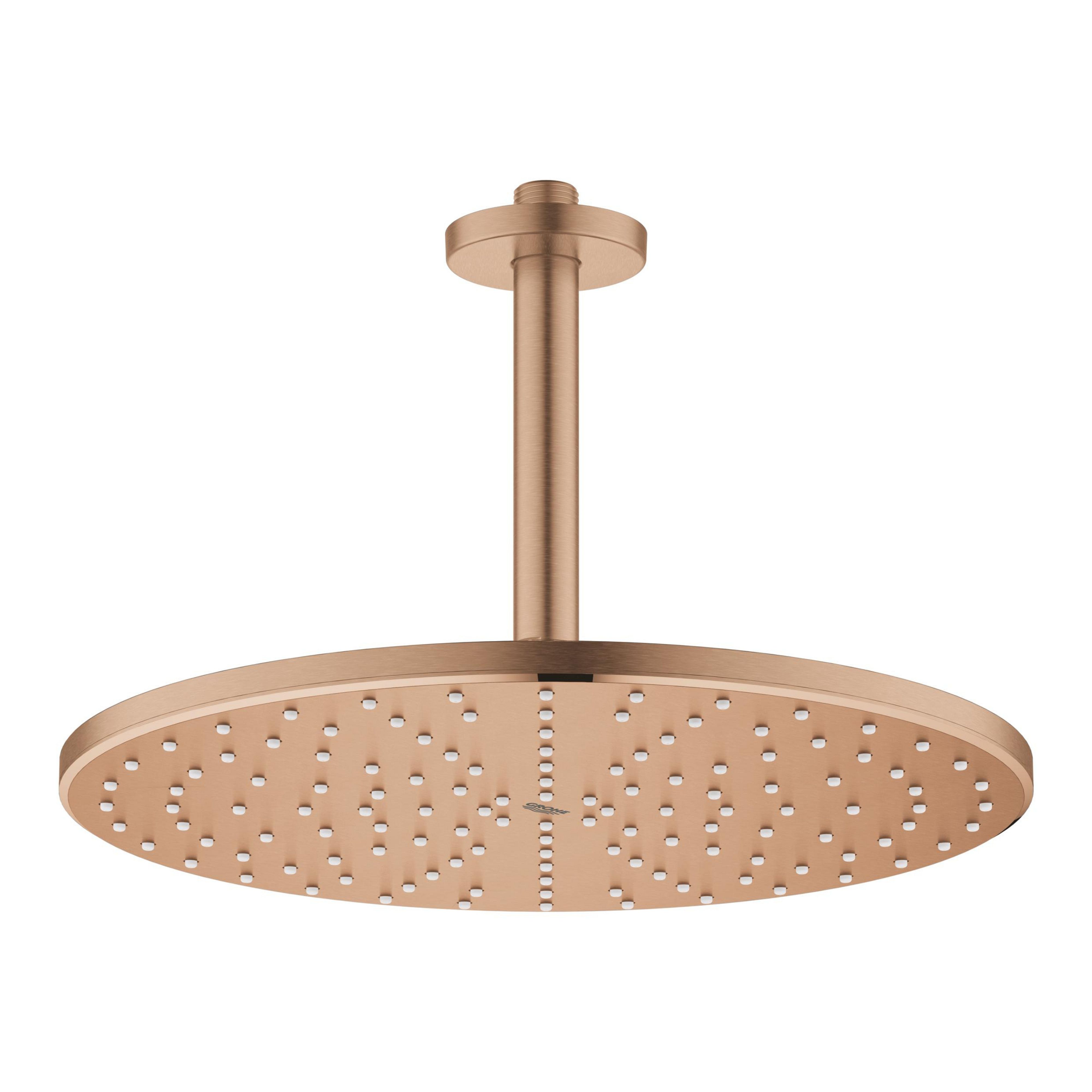 Grohe Rainshower soffione doccia con braccio 31x31 cm rotonda Brushed Warm Sunset 26560DL0