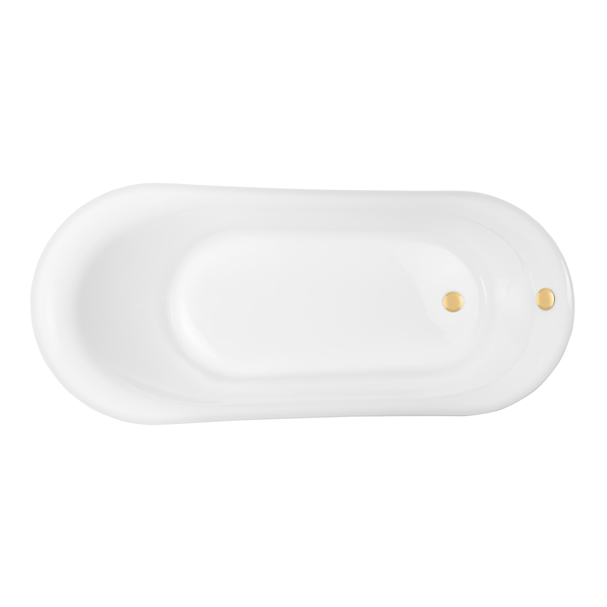 Set vasca da bagno freestanding Oltens Gocta 12006000, copertura piletta Oltens 09002810, 09004810