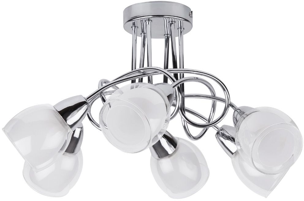 Rabalux Dave lampada da soffitto 6x W bianco-cromo 6085