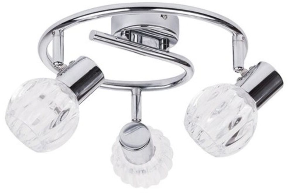 Rabalux Lauren lampada da soffitto 3x40 W cromo-trasparente 6093