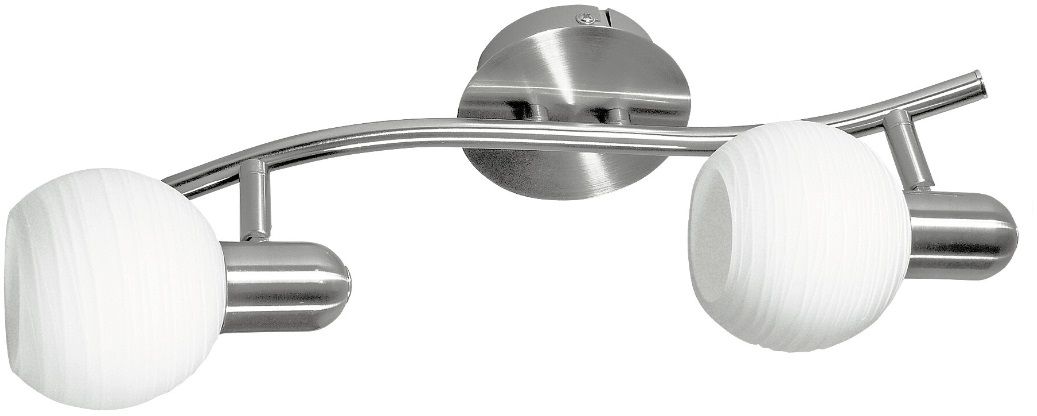 Rabalux Aurel lampada da soffitto 2x40 W bianco-cromo-satinato 6342