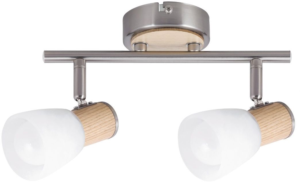 Rabalux Gavin lampada da soffitto 2x40 W bianco-cromo-satinato 6487