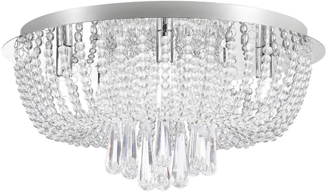 Rabalux Larisha lampada da soffitto 6x40 W cromo-trasparente 6806