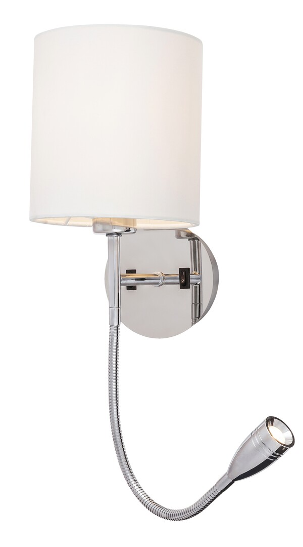 Rabalux Larkin lampada da parete 2x40 W bianco-cromo 6529