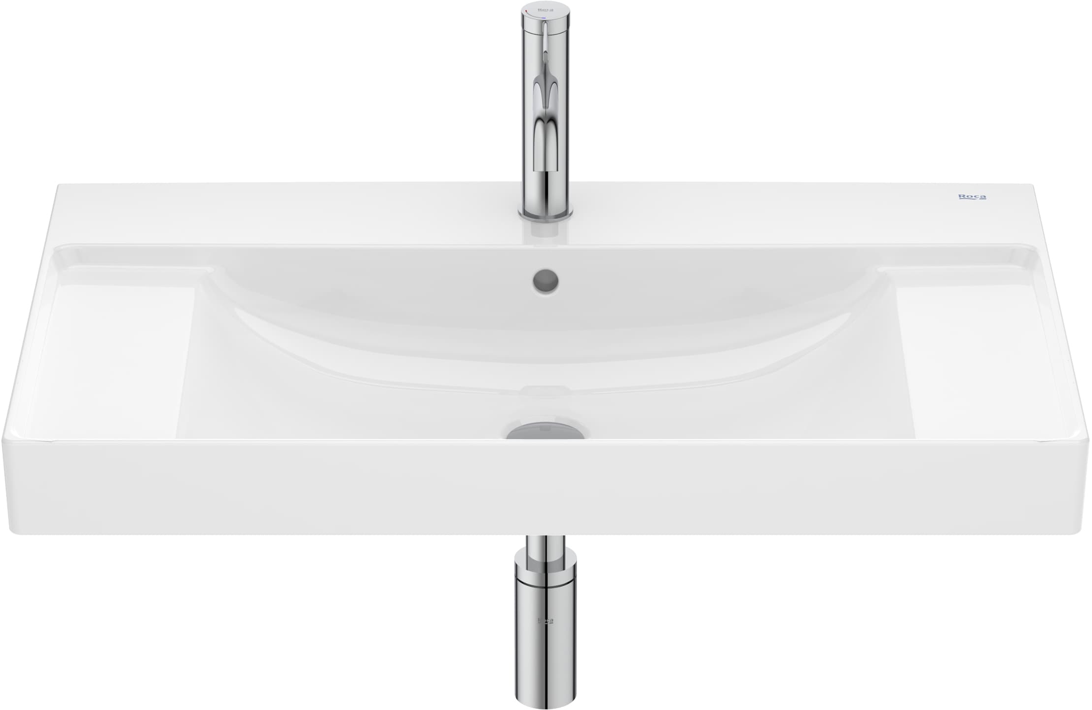 Roca Ona lavabo 80x46 cm rettangolare da mobile bianco A32768H004