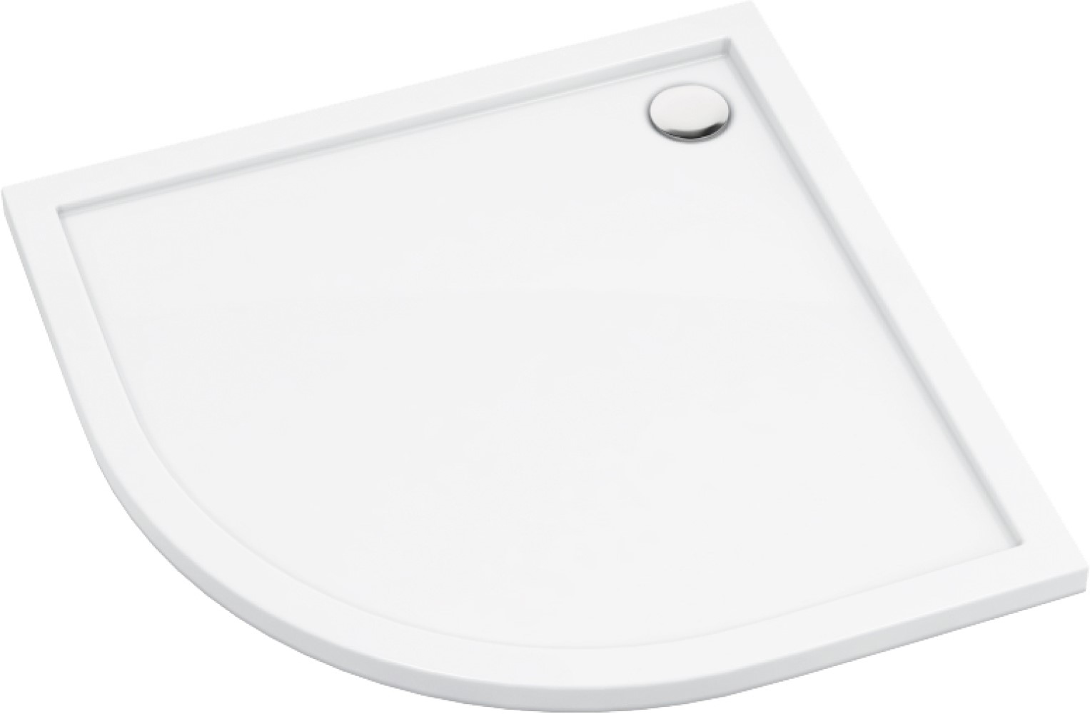 Deante Prizma piatto doccia semicircolare 80x80 cm bianco KTJ_094B
