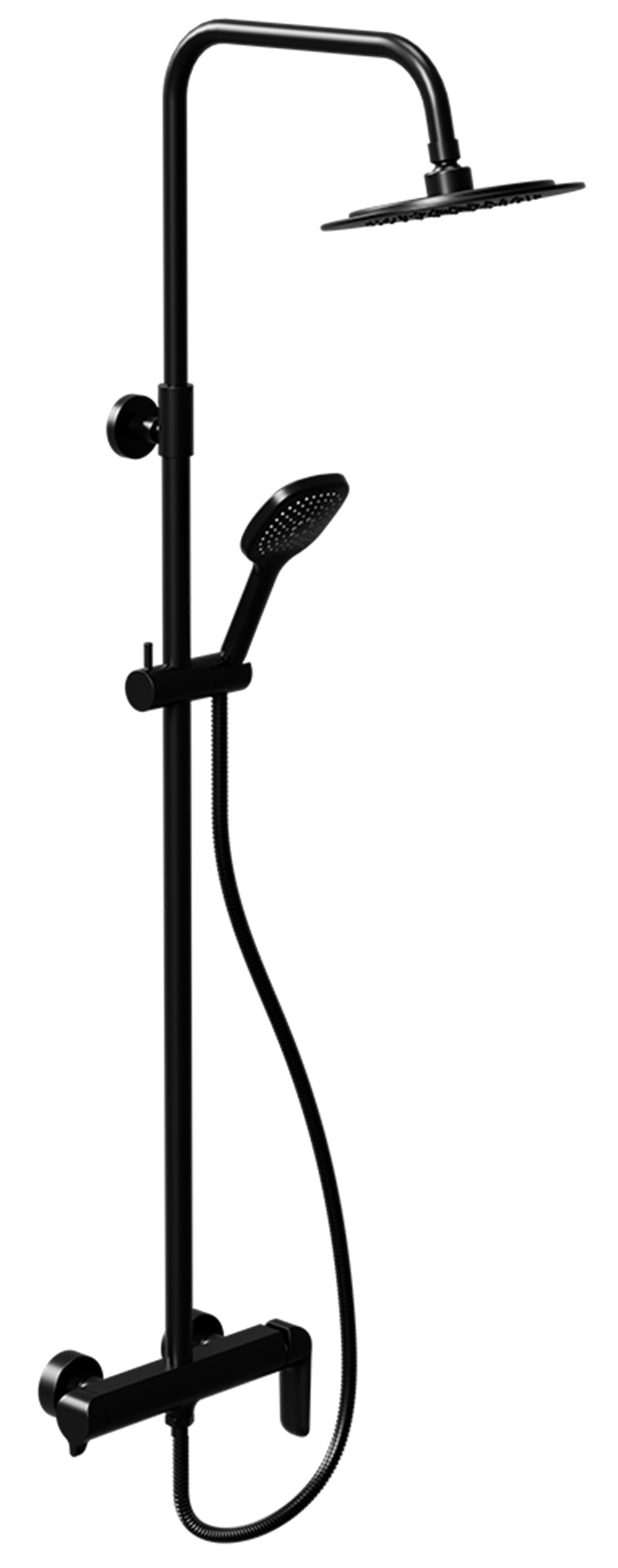 Excellent Clever 2.0 set doccia a parete con soffione nero AREX.4181BS