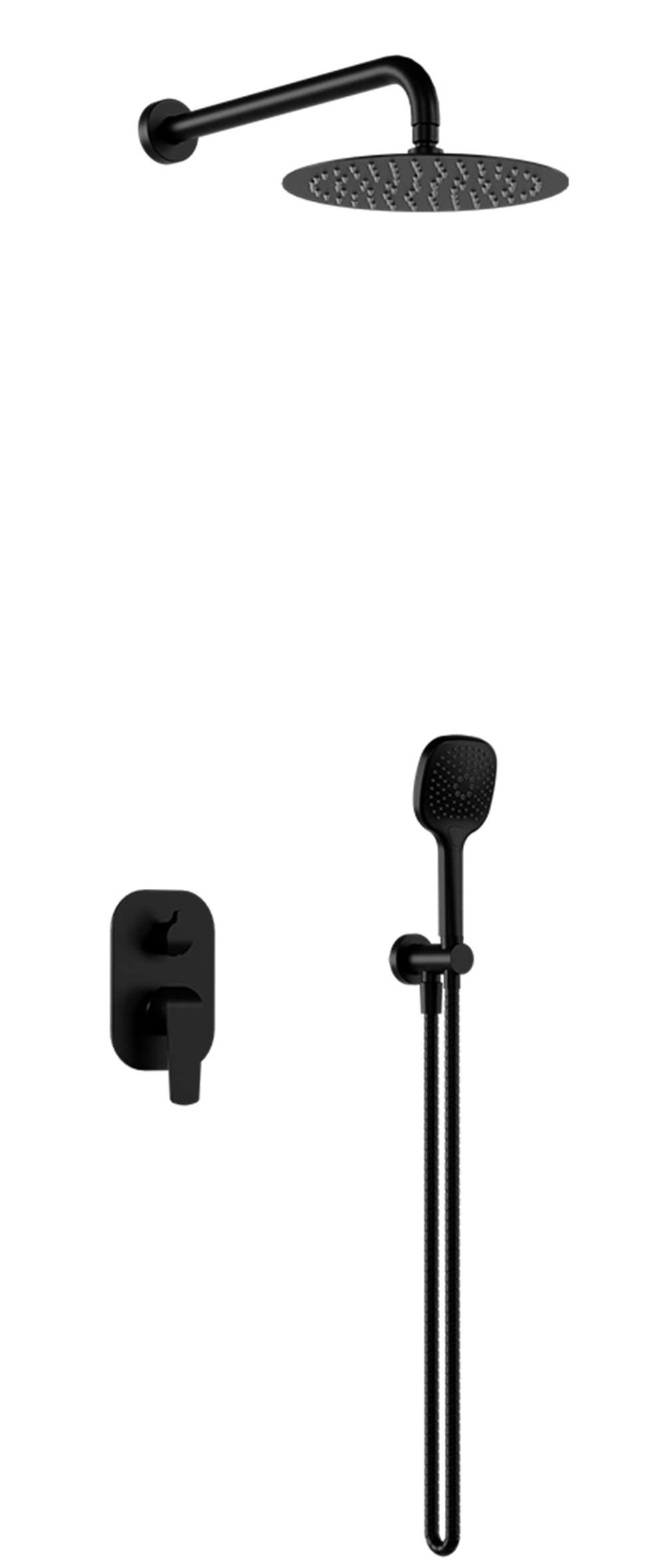 Excellent Clever 2.0 set doccia da incasso con soffione nero AREX.SET4145BS