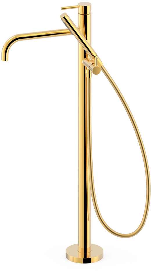 Tres Study rubinetto per vasca e doccia a terra oro 26247005OR