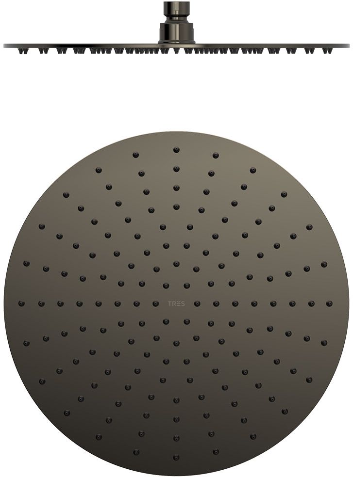 Tres soffione doccia 30x30 cm rotonda nero 134315010KM