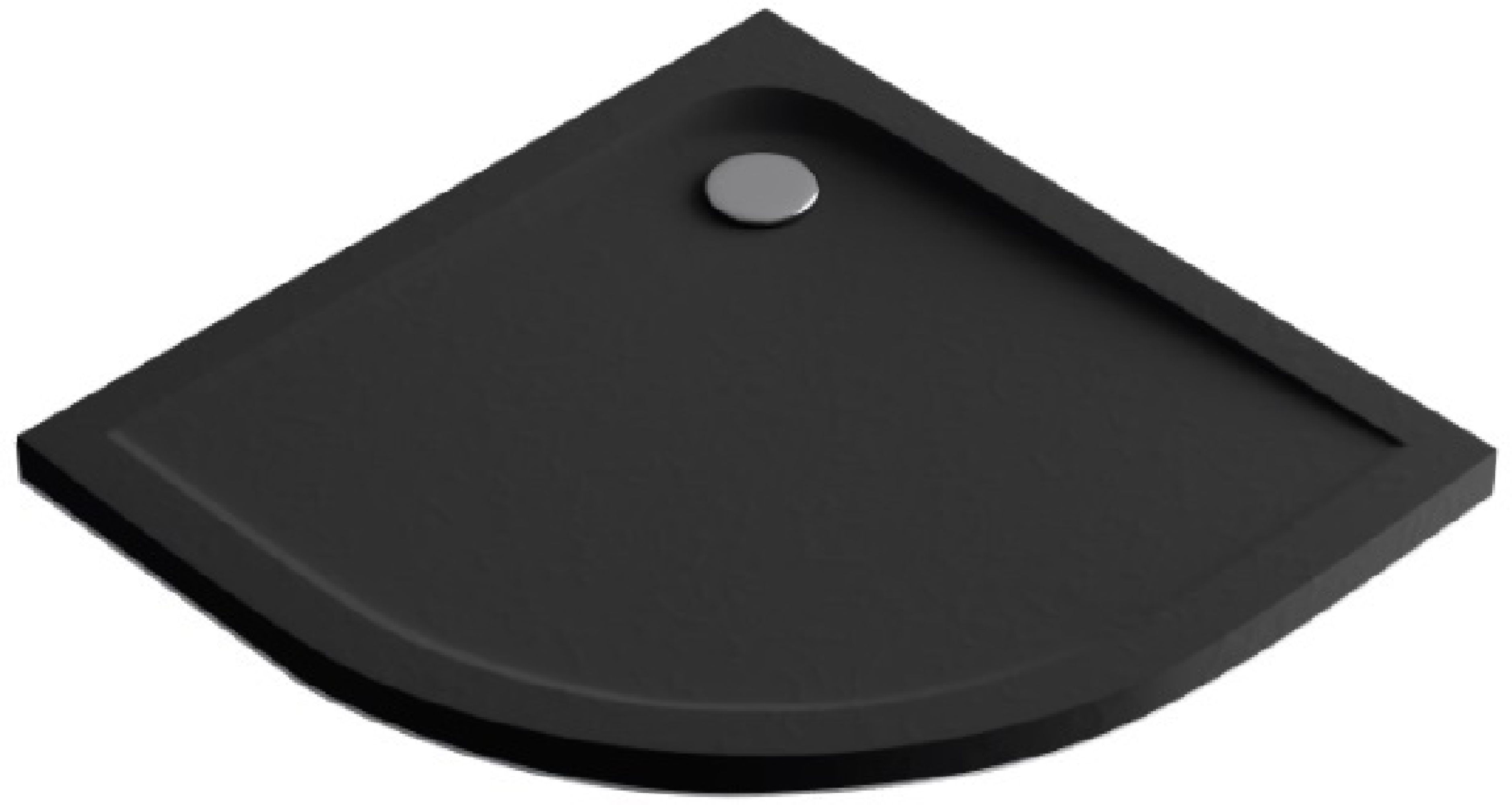 Excellent Sense X piatto doccia semicircolare 80x80 cm nero BREX.1404080080BLN