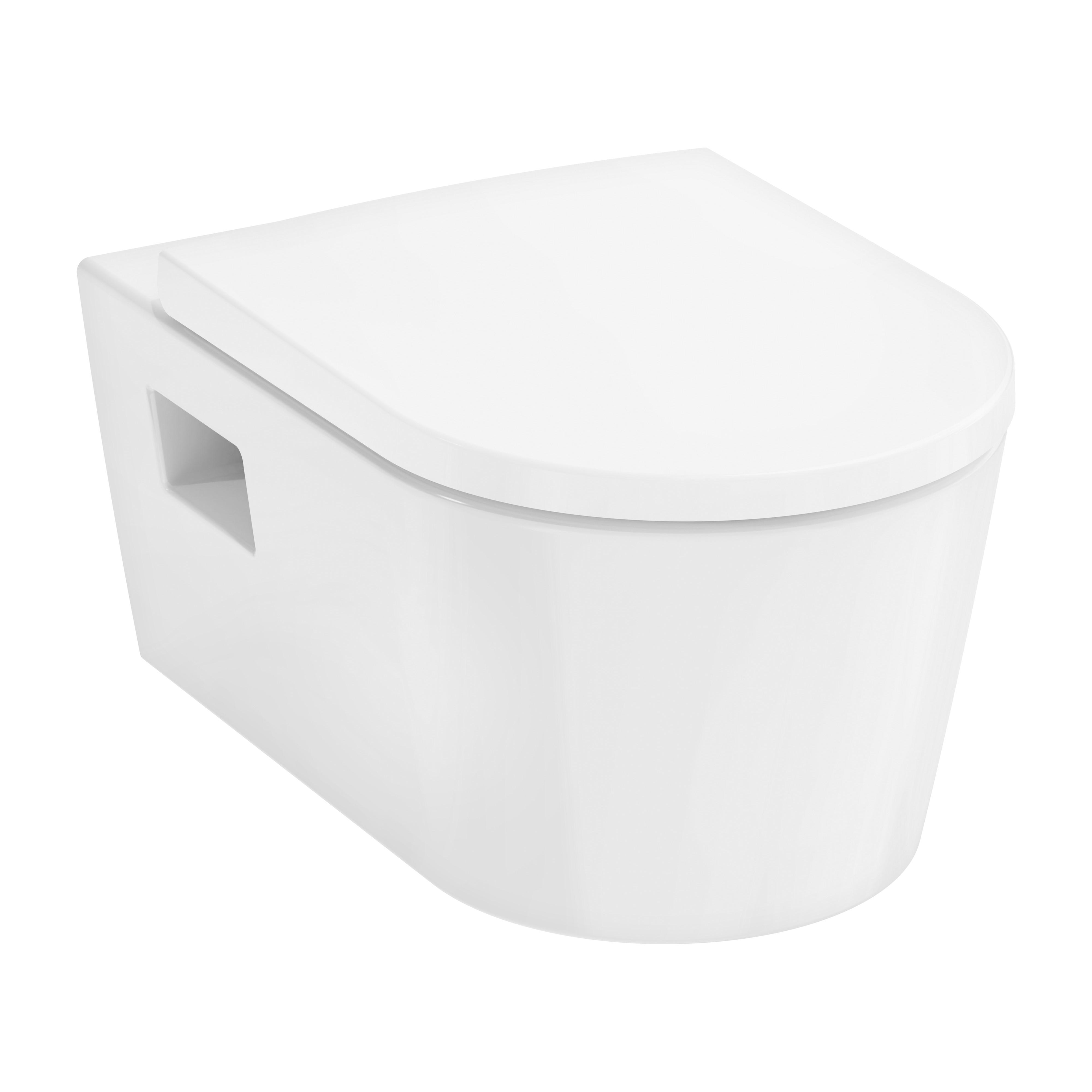 Hansgrohe EluPura Original S vaso wc con copriwater a discesa lenta sospeso senza brida bianco lucida 62050450