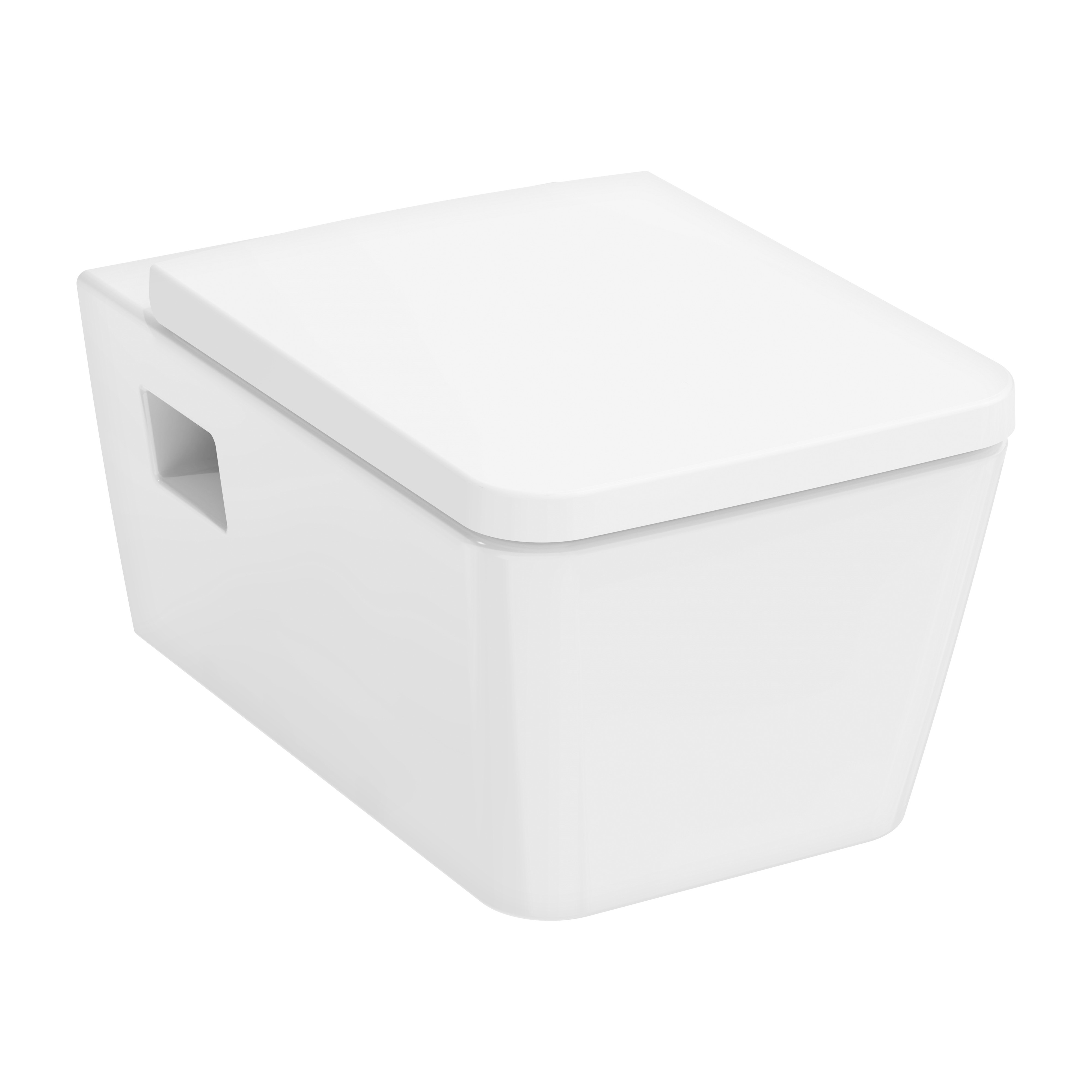 Hansgrohe EluPura Original Q vaso wc con copriwater a discesa lenta sospeso si bianco lucida 61182450