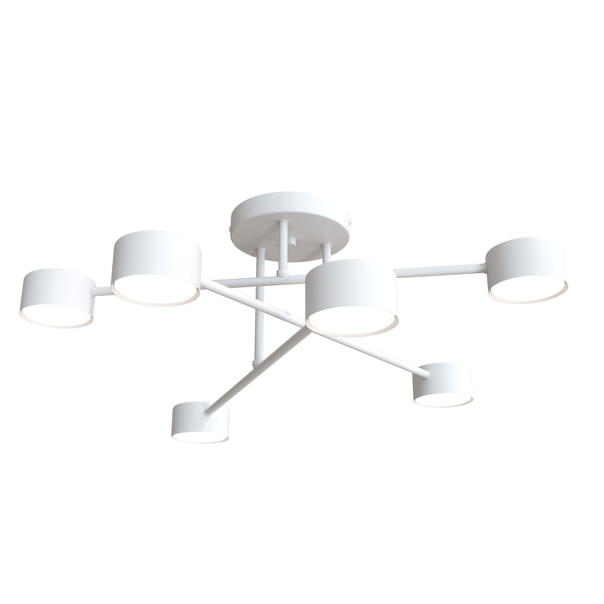 Emibig Halo lampada da soffitto 6x10 W bianco 1356/6