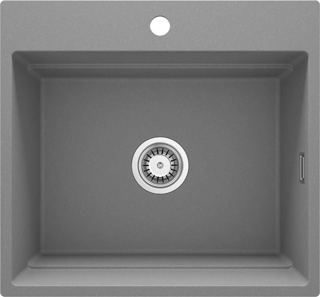 Deante Magnetic lavello in granito 60x56 cm grigio/grafite/inox ZRM_S10A