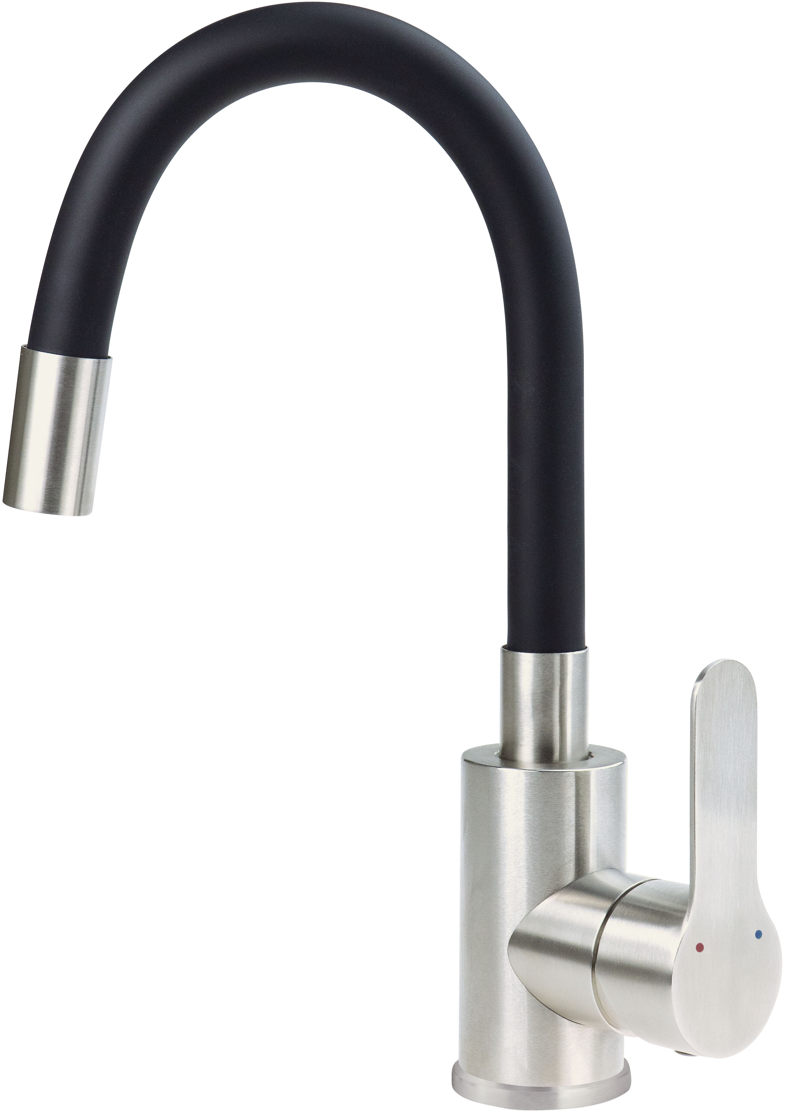 Deante Luno rubinetto per lavabo verticale nero-acciaio BLU_B240